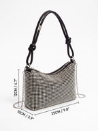 Sac Porté Épaule Femme Strass Chaîne