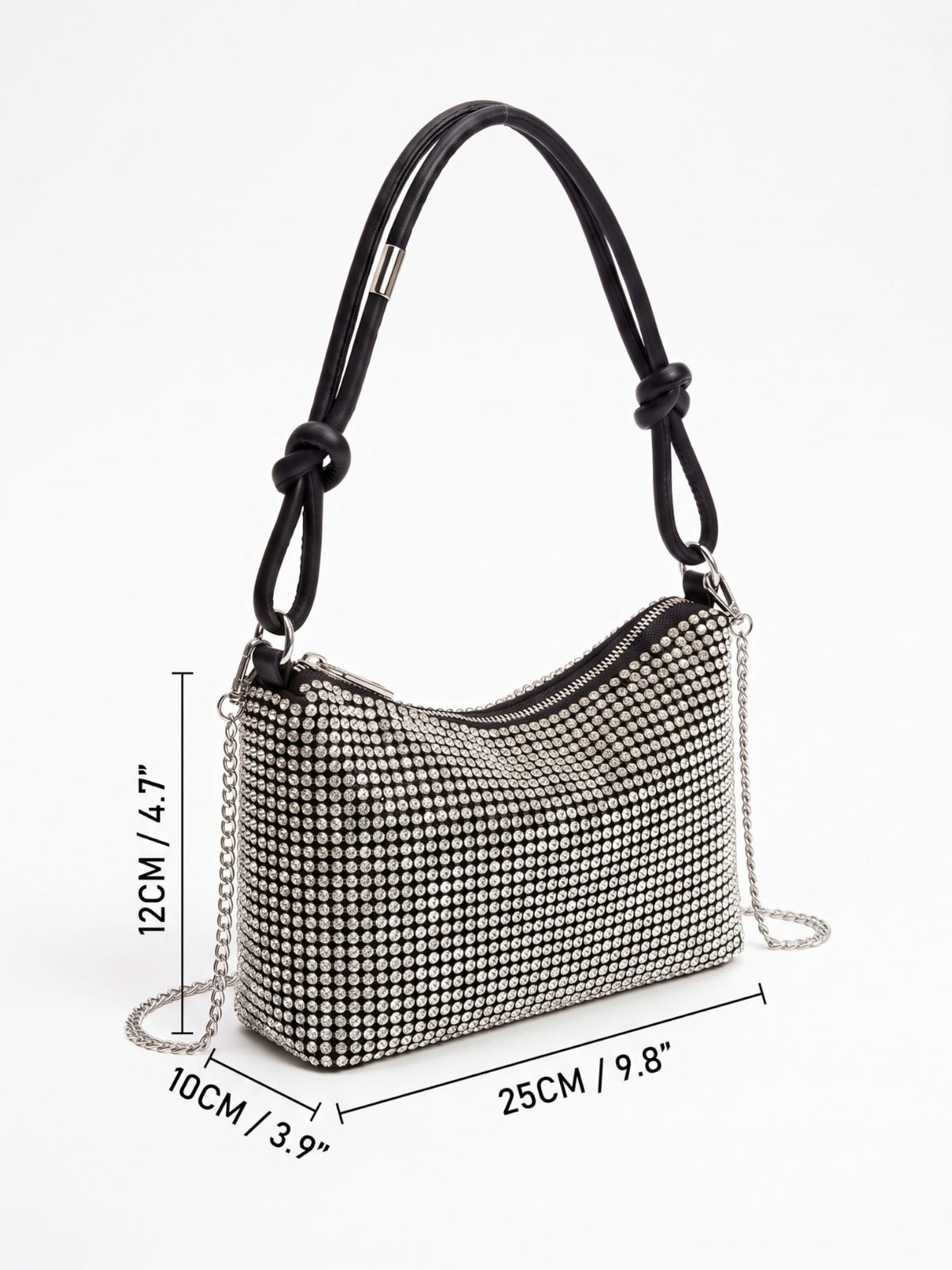 Sac Porté Épaule Femme Strass Chaîne