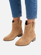 Bottines Femme Western Effet Daim