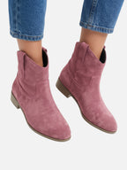 Bottines Femme Western Effet Daim