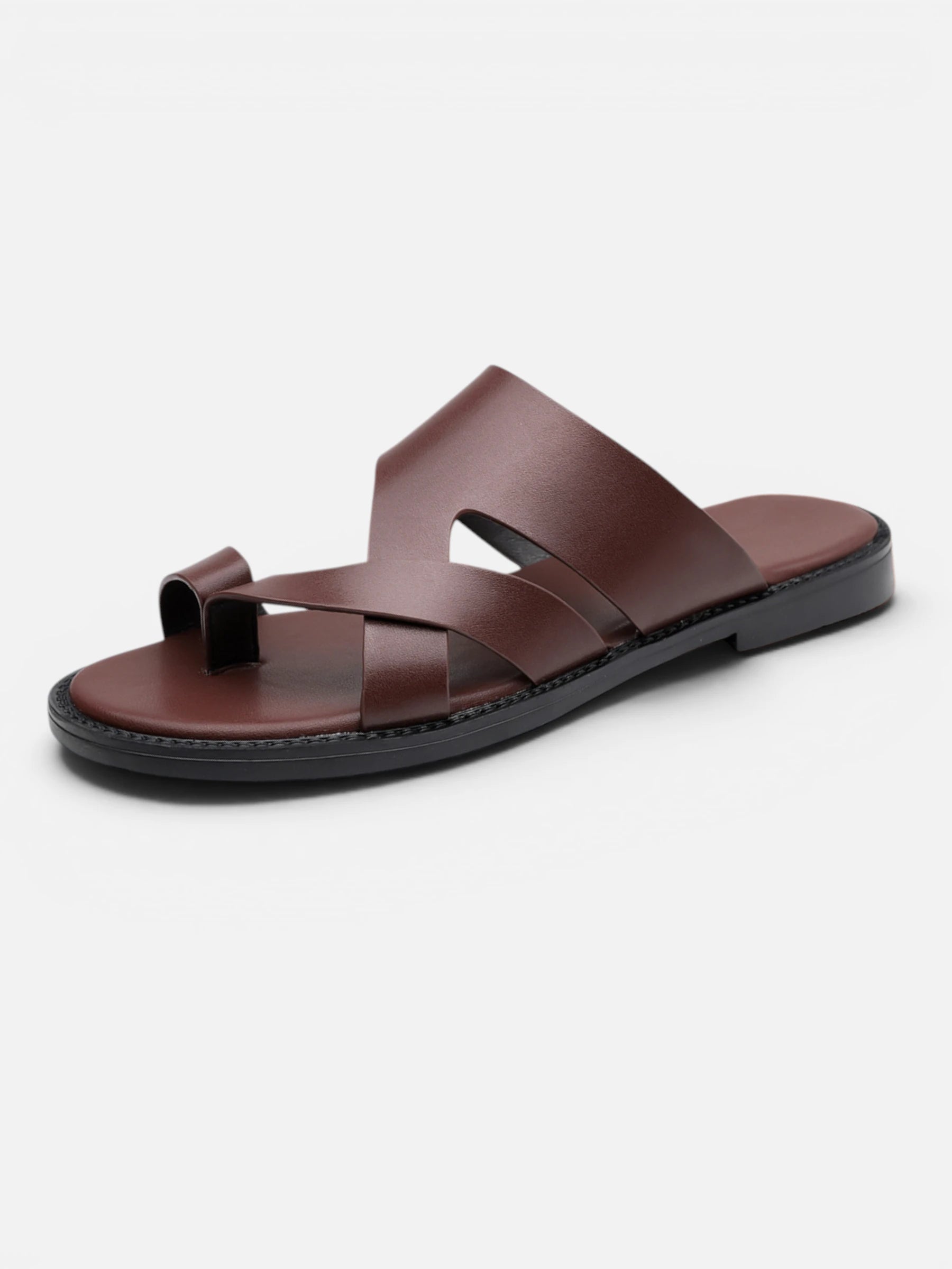 Sandale homme à brides croisées – style méditerranéen et semelle plate