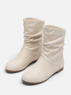 Bottes Suédine Femme Slouchy Mi-Mollet
