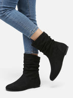 Bottes Suédine Femme Slouchy Mi-Mollet