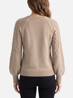 Pull Femme Torsadé Manches Ballon