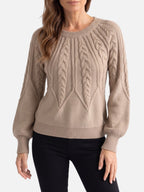 Pull Femme Torsadé Manches Ballon
