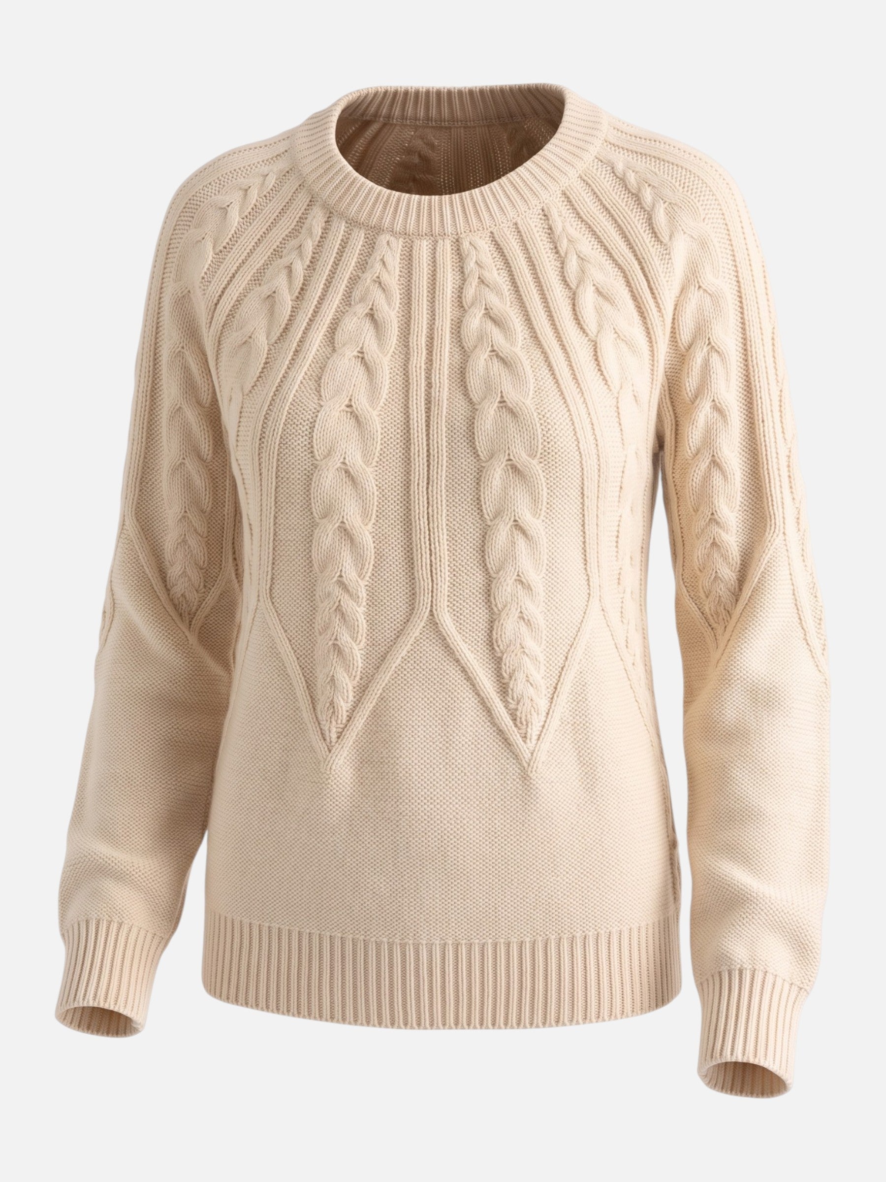 Pull Femme Torsadé Manches Ballon
