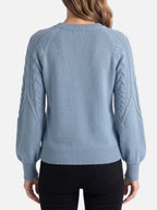 Pull Femme Torsadé Manches Ballon