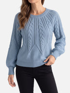 Pull Femme Torsadé Manches Ballon