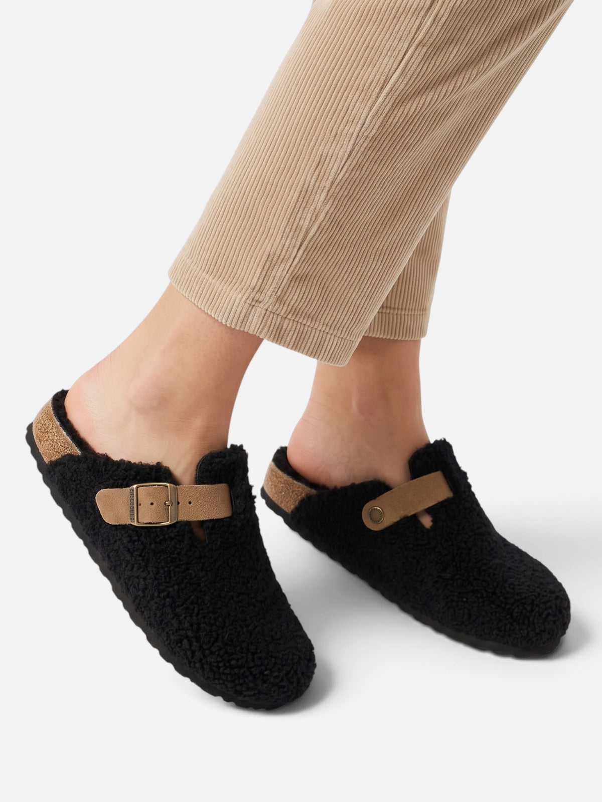 Sabots Femme Effet Laine à Boucle