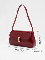 Women's Patent Buckle Detail Shoulder Bag