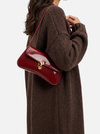 Women's Patent Buckle Detail Shoulder Bag
