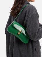 Women's Patent Buckle Detail Shoulder Bag