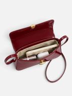 Women's Patent Buckle Detail Shoulder Bag