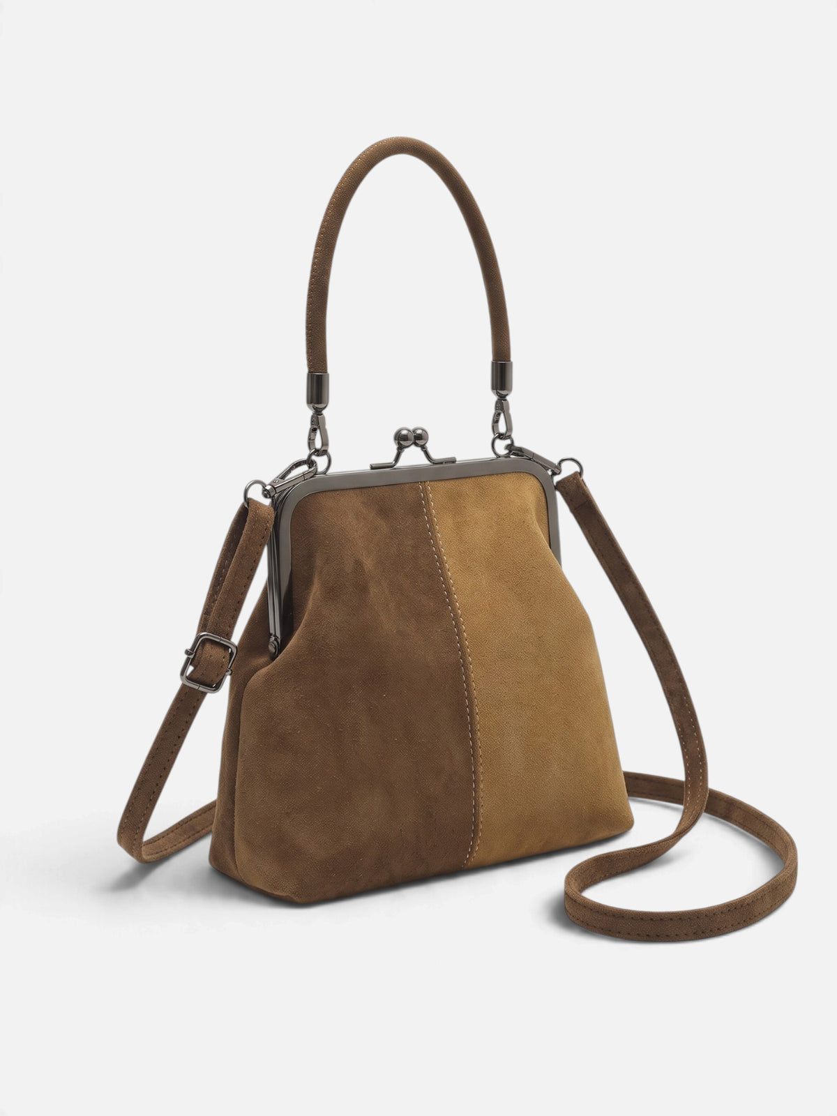 Sac Bandoulière Femme Suédine Fermoir Clic Clac