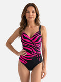 Women's Animal Print Tummy Control One Piece Swimsuit