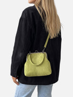 Sac Bandoulière Femme Suédine Fermoir Clic Clac