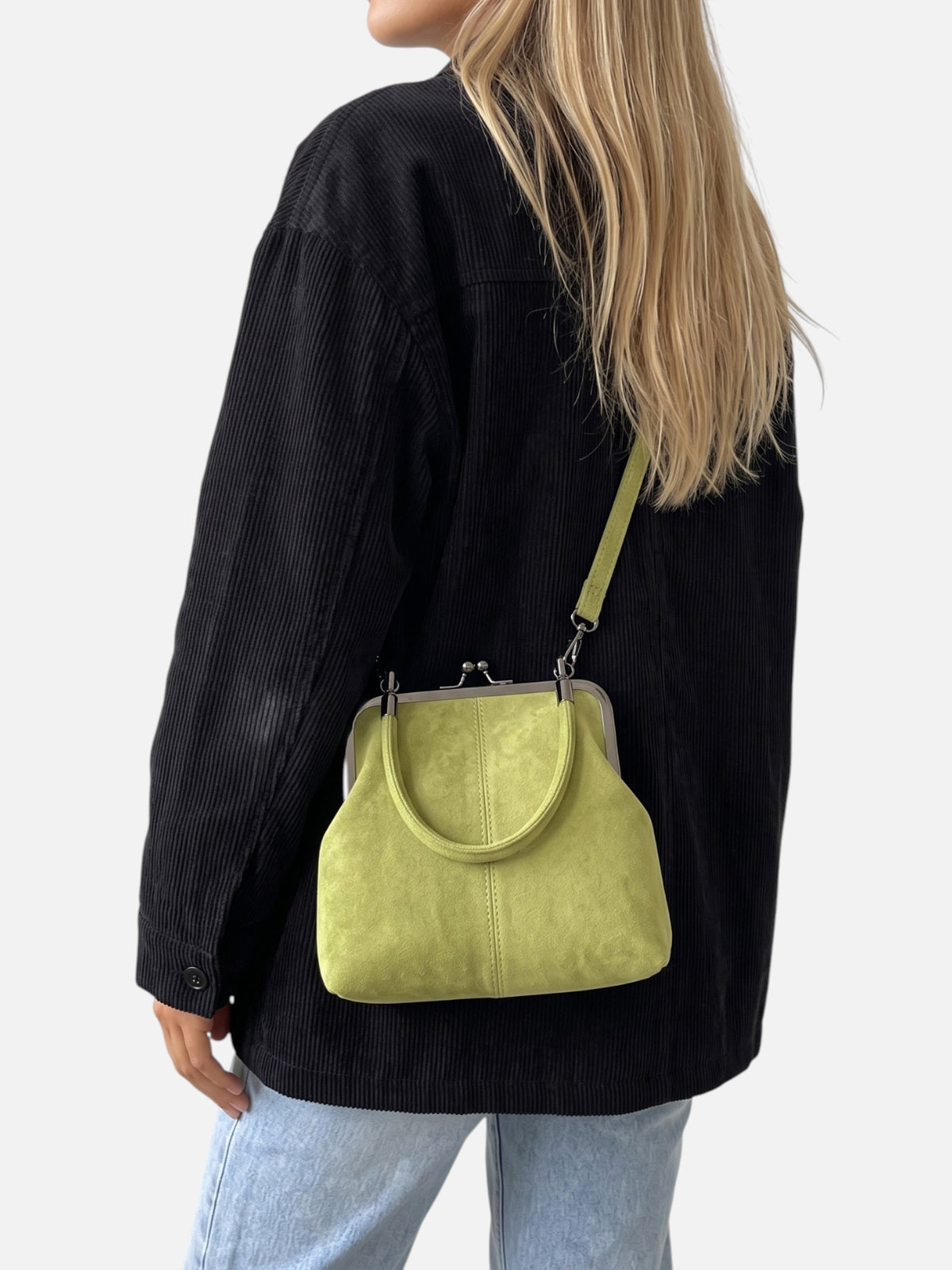 Sac Bandoulière Femme Suédine Fermoir Clic Clac