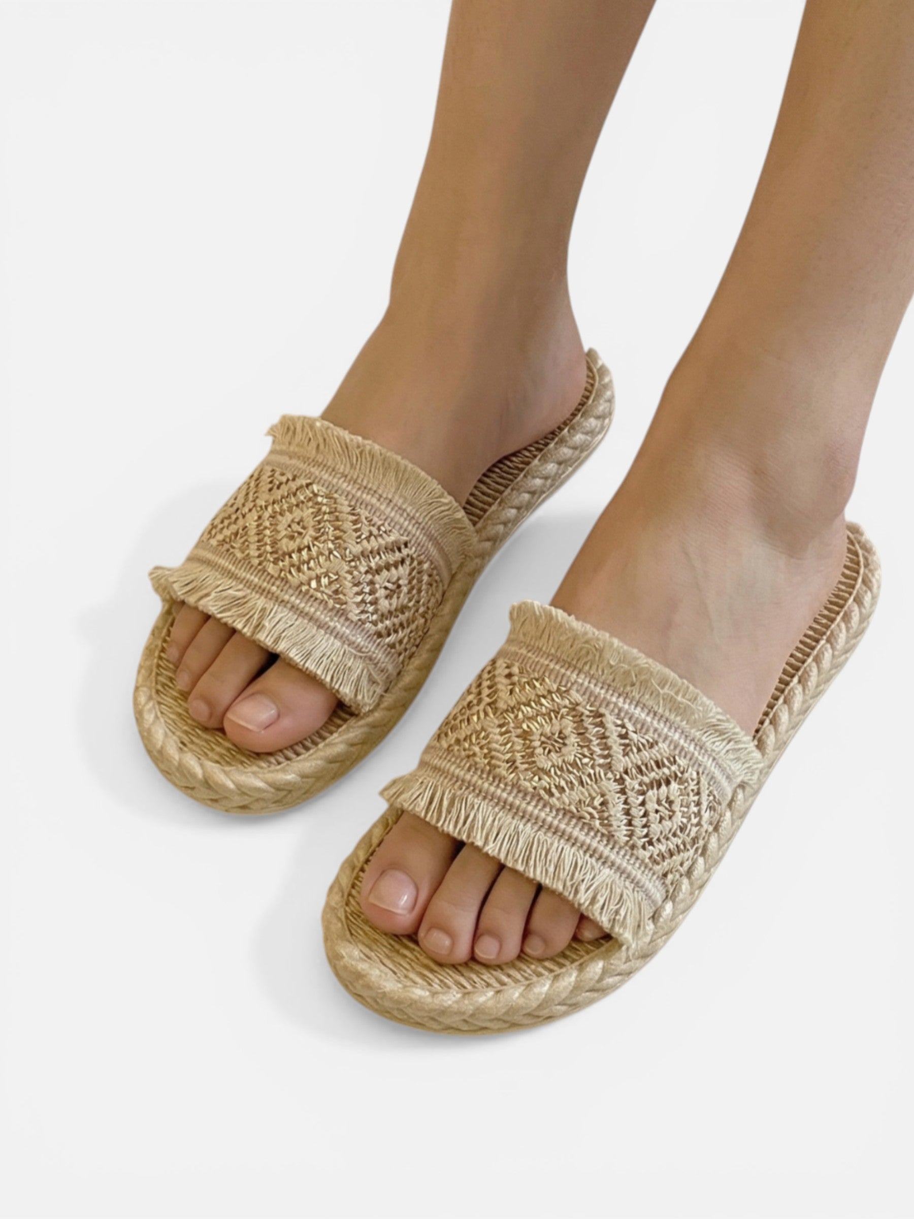 Sandales plates femme style espadrille été