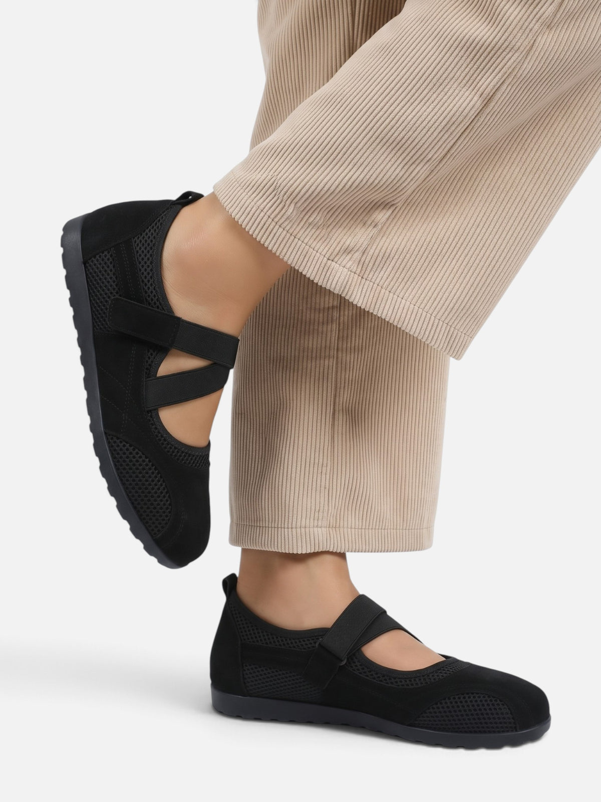 Ballerines Sneakerina Femme Babies Résille Brides Croisées