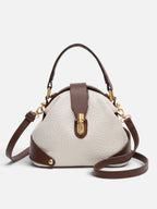 Sac Bandoulière Femme Simili Cuir Bicolore Détail Fermoir