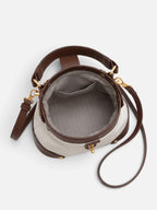 Sac Bandoulière Femme Simili Cuir Bicolore Détail Fermoir