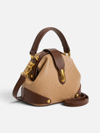 Sac Bandoulière Femme Simili Cuir Bicolore Détail Fermoir