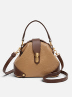 Sac Bandoulière Femme Simili Cuir Bicolore Détail Fermoir