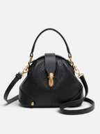 Sac Bandoulière Femme Simili Cuir Bicolore Détail Fermoir