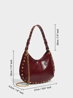 Sac Hobo Femme Simili Cuir Clouté