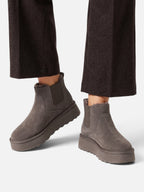 Botines de invierno con plataforma y forro de peluche para mujer