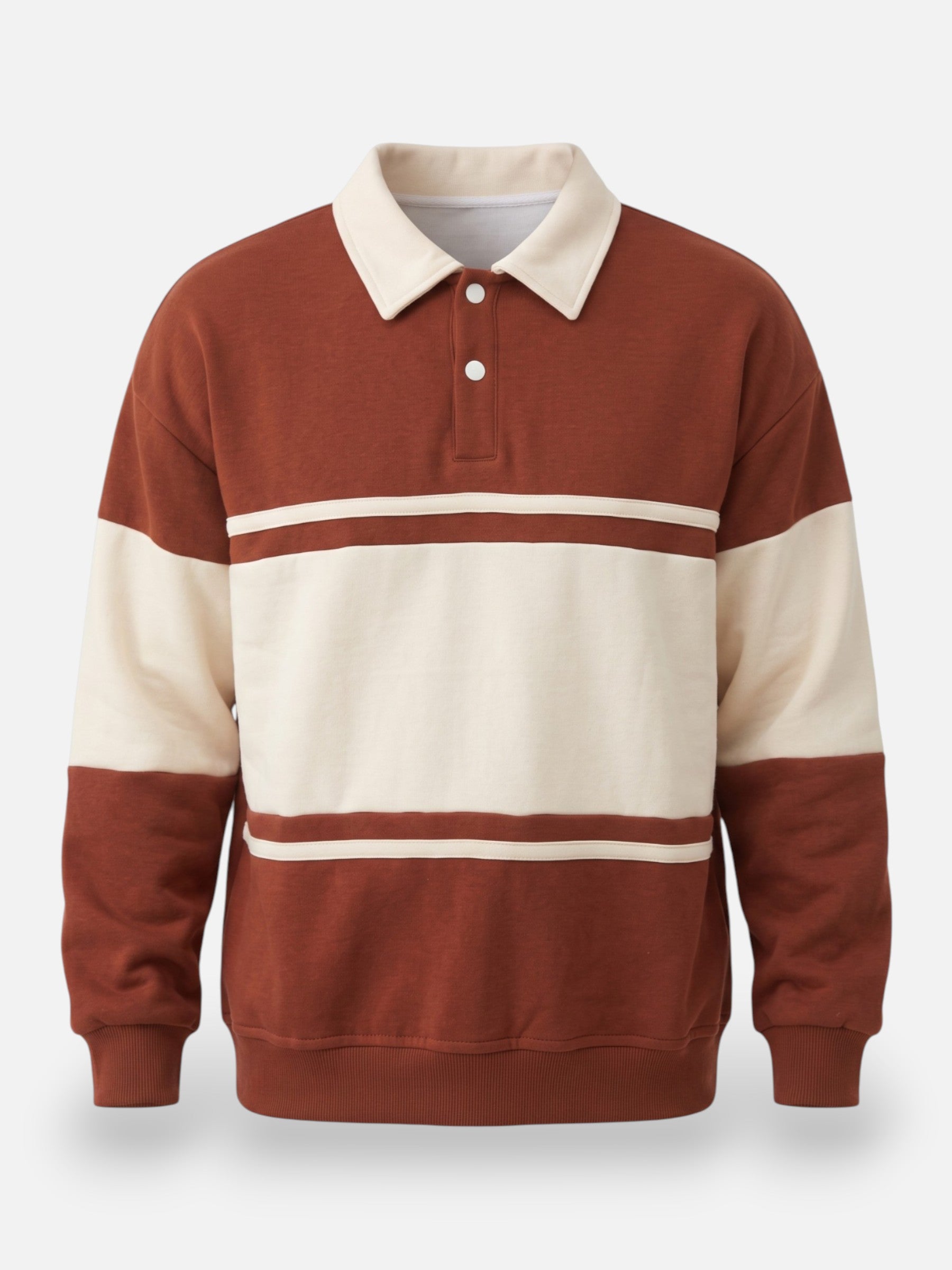 Sweat Bicolore Homme Col Polo