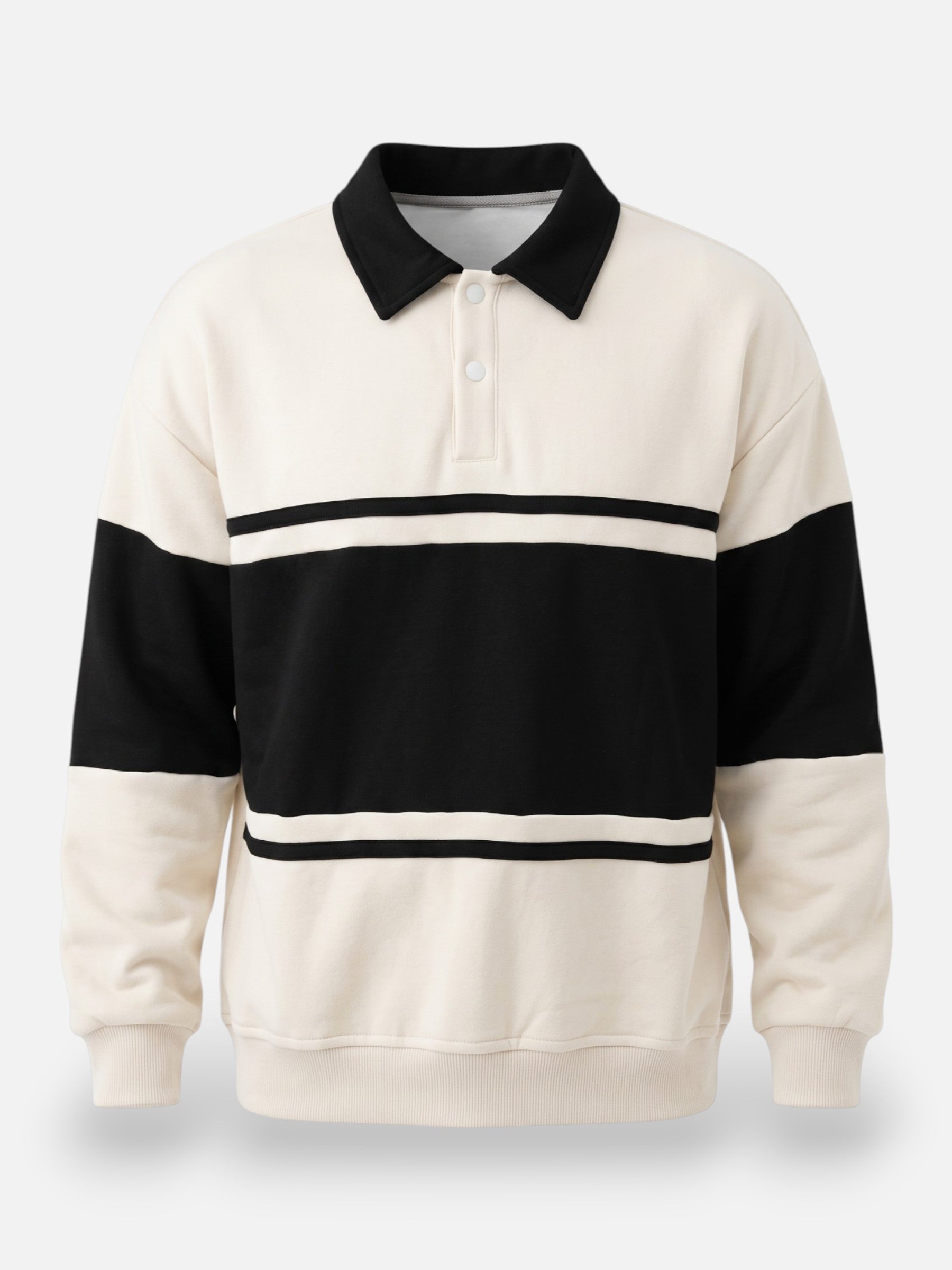Sweat Bicolore Homme Col Polo