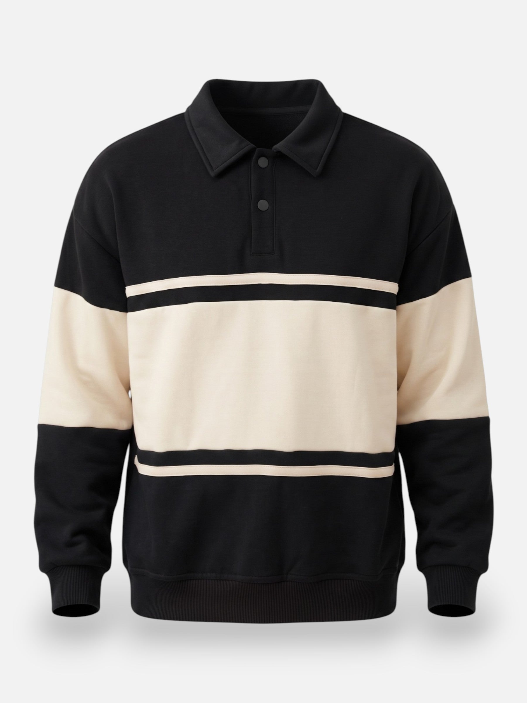 Sweat Bicolore Homme Col Polo