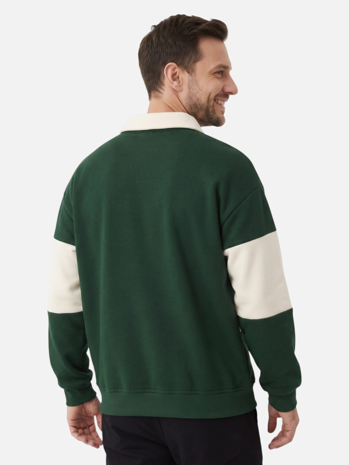 Sweat Bicolore Homme Col Polo