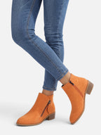 Women’s Pointed Toe Double Side Zip Ankle Boots