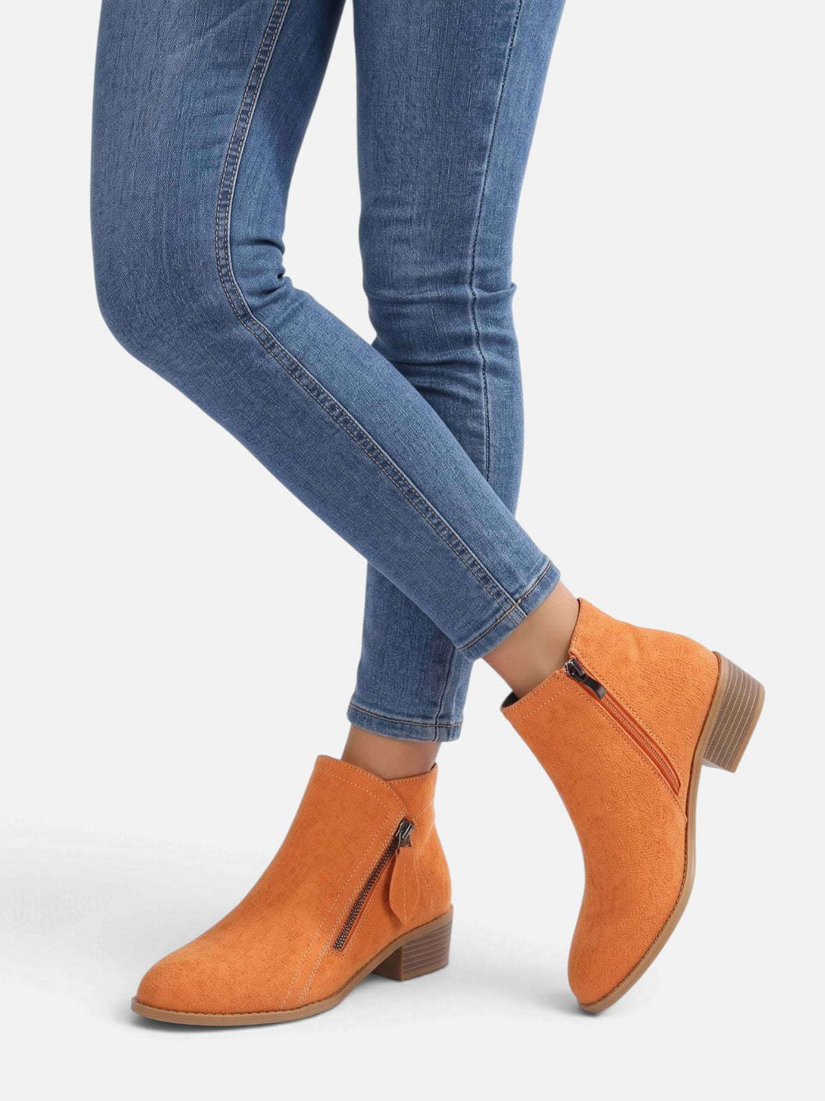Women’s Pointed Toe Double Side Zip Ankle Boots