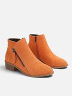 Women’s Pointed Toe Double Side Zip Ankle Boots