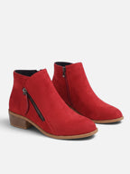 Women’s Pointed Toe Double Side Zip Ankle Boots