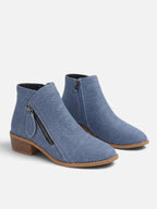 Women’s Pointed Toe Double Side Zip Ankle Boots