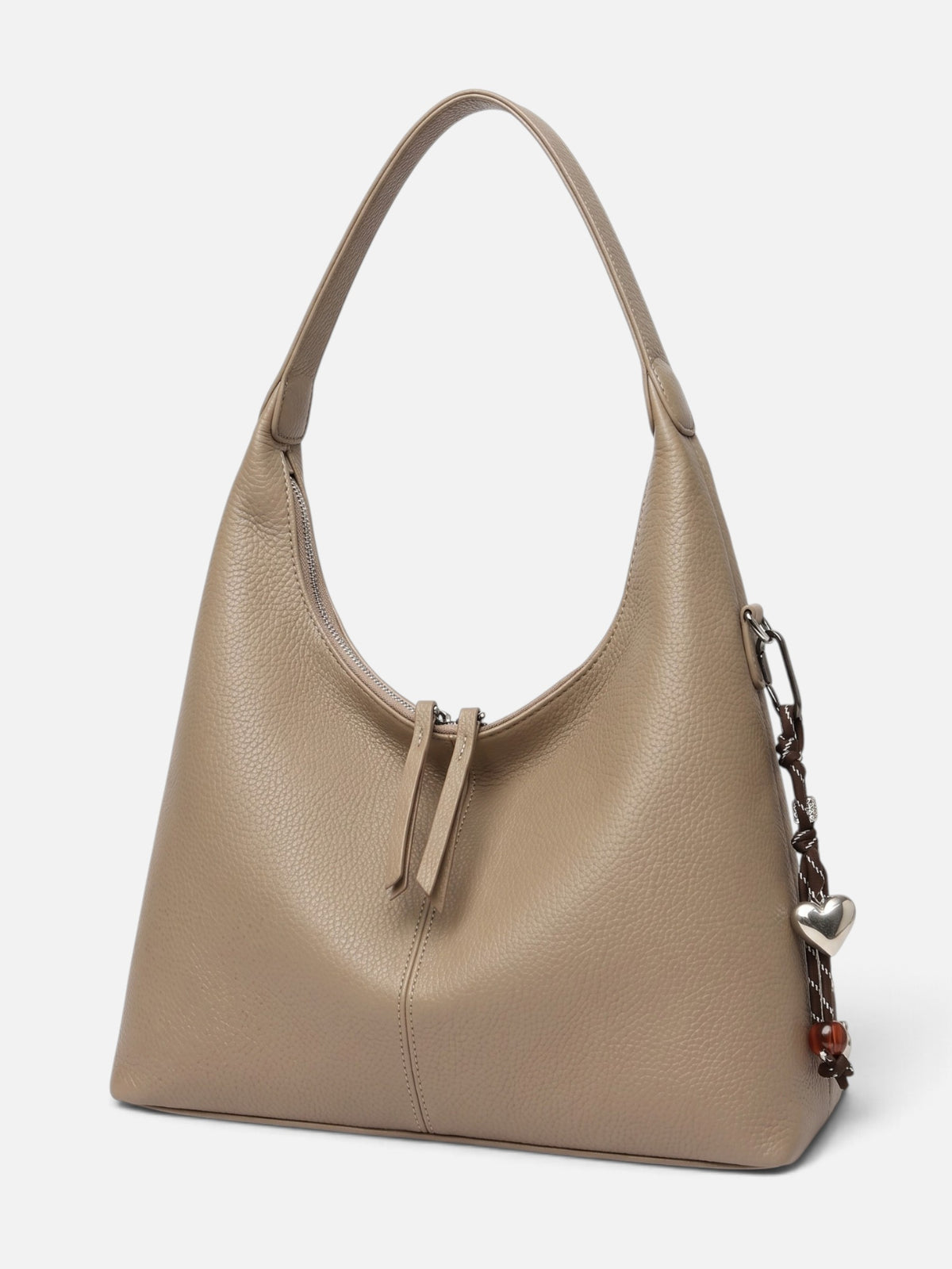 Sac Hobo Femme Cuir Breloque Coeur