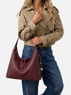 Sac Hobo Femme Cuir Breloque Coeur