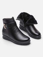 Bottines Compensées Femme Fourrées Boucle