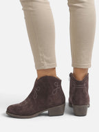 Women’s Embroidered Side Zip Ankle Cowboy Boots