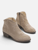 Women’s Embroidered Side Zip Ankle Cowboy Boots