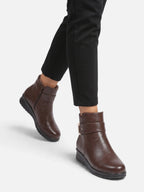 Bottines Compensées Femme Fourrées Boucle