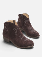 Women’s Embroidered Side Zip Ankle Cowboy Boots