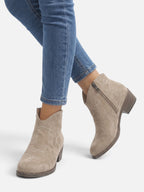 Women’s Embroidered Side Zip Ankle Cowboy Boots