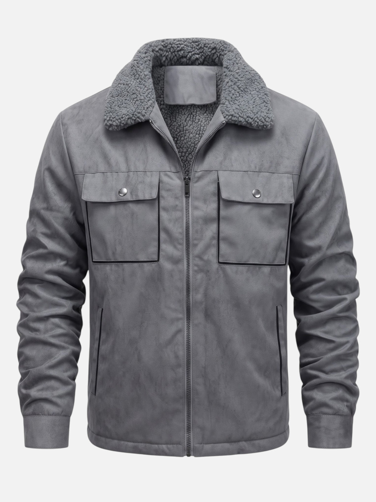 Veste Homme Effet Daim Doublée Sherpa