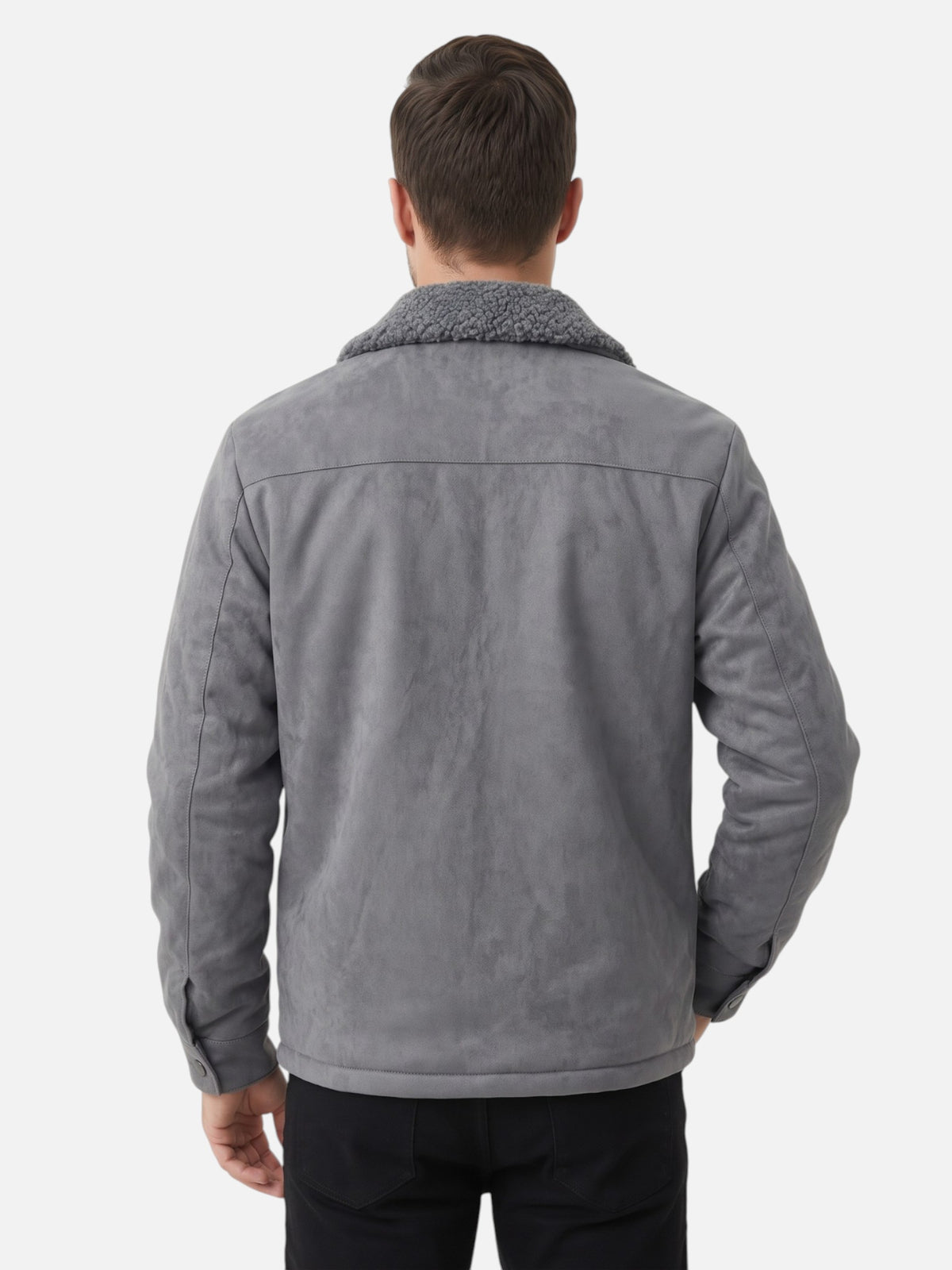 Veste Homme Effet Daim Doublée Sherpa