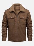 Veste Homme Effet Daim Doublée Sherpa